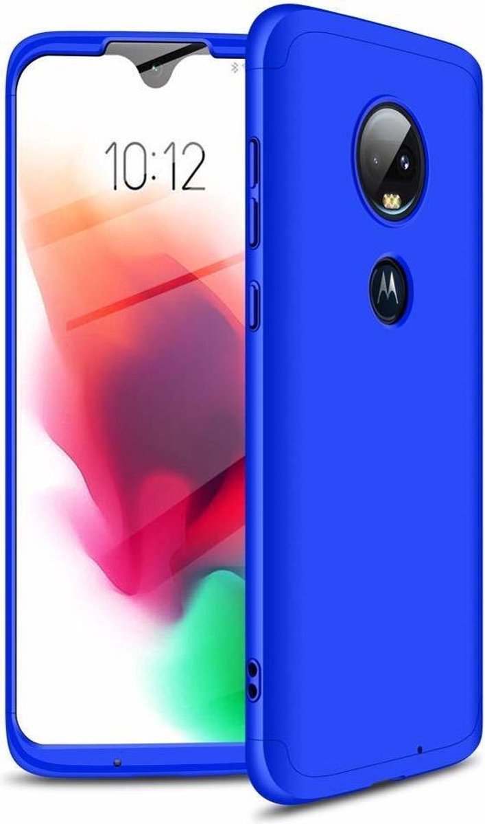 360 full body case Geschikt voor Motorola Moto G7 - blauw
