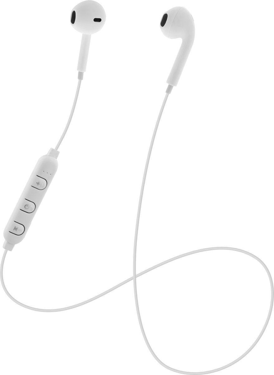 STREETZ HL-BT300 In-ear oordopjes - Met microfoon media / antwoordknop - Wit