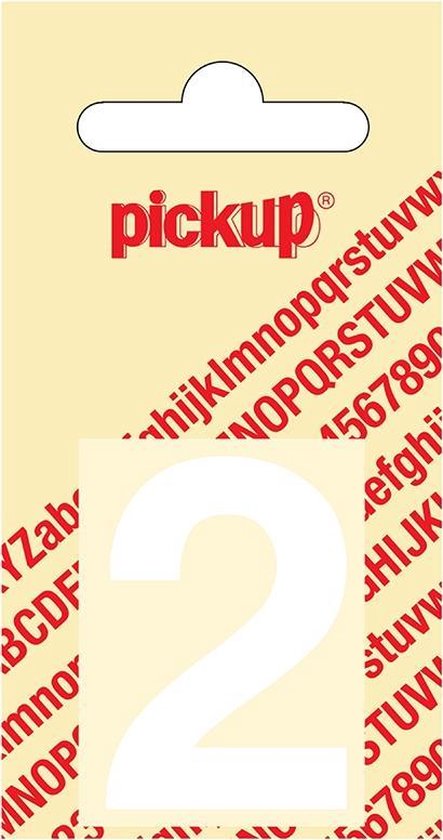 Pickup plakcijfer Helvetica 40 mm - wit 2