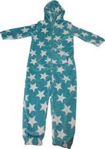 Onesie / Pyjama / Pyjamapak met Sterretjes - Blauw - Polyester - Maat 98 / 104 - Unisex