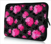 Laptophoes 14 inch roze bloemen patroon - Sleevy - laptop sleeve - laptopcover - Sleevy Collectie 250+ designs