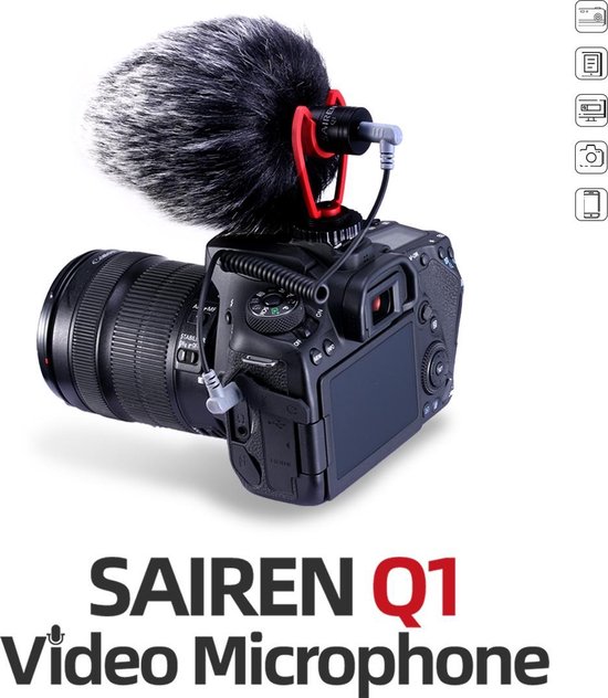 SAIREN VM-Q1 richtmicrofoon voor smartphone en camera - SAIREN (by Ulanzi)