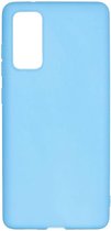 Samsung Galaxy S20 FE Hoesje Dun TPU Matte Back Cover Lichtblauw