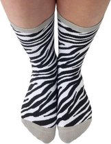 Zebra print sokken maat 41-46