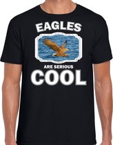 Dieren arenden t-shirt zwart heren - eagles are serious cool shirt - cadeau t-shirt zeearend/ arenden liefhebber M