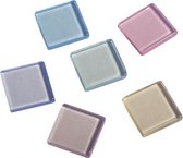 Pierres de mosaïque Acryl couleurs pastel 820x pièces de 1 x 1 cm - articles de loisirs - fabrication de mosaïques