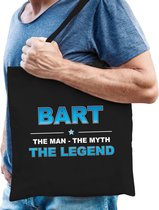 Naam cadeau Bart - The man, The myth the legend katoenen tas - Boodschappentas verjaardag/ vader/ collega/ geslaagd