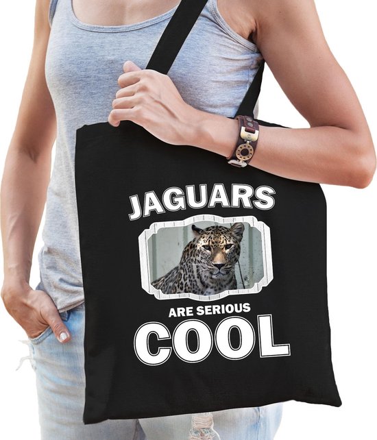 Sac en coton jaguar tacheté Animaux adulte + enfant noir - jaguars sont cool sac à provisions / sac de sport / sac de sport - cadeau jaguars fan