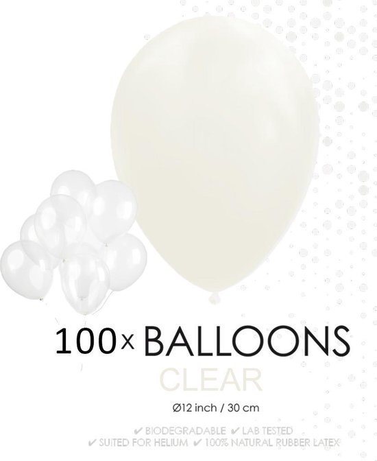 100 ballonnen doorzichtig