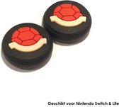 Thumb Grips | Thumb Sticks | Gaming Thumbsticks | Geschikt voor Nintendo Switch & Lite | 1 Set = 2 Thumbgrips | Schildpad | Zwart/Rood