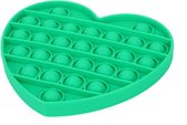 Pop It Fidget Toy - Anti stress fidget toys - Hart vorm - Groen - Popit toy