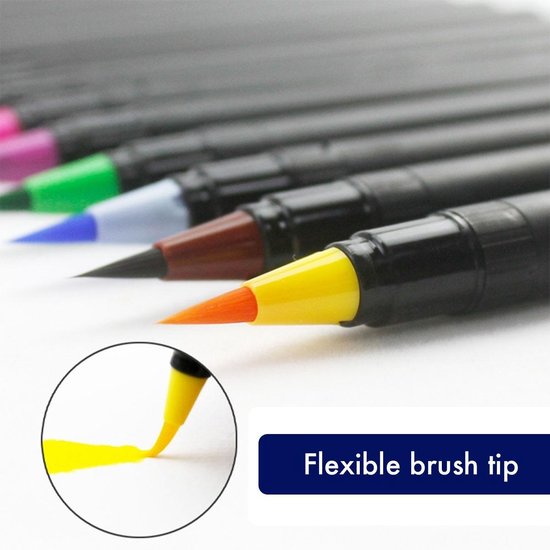 tafereel Lima Pef QBIX Brush pennen set - Penseelstiften brush pens - 26 brushpen set |  bol.com