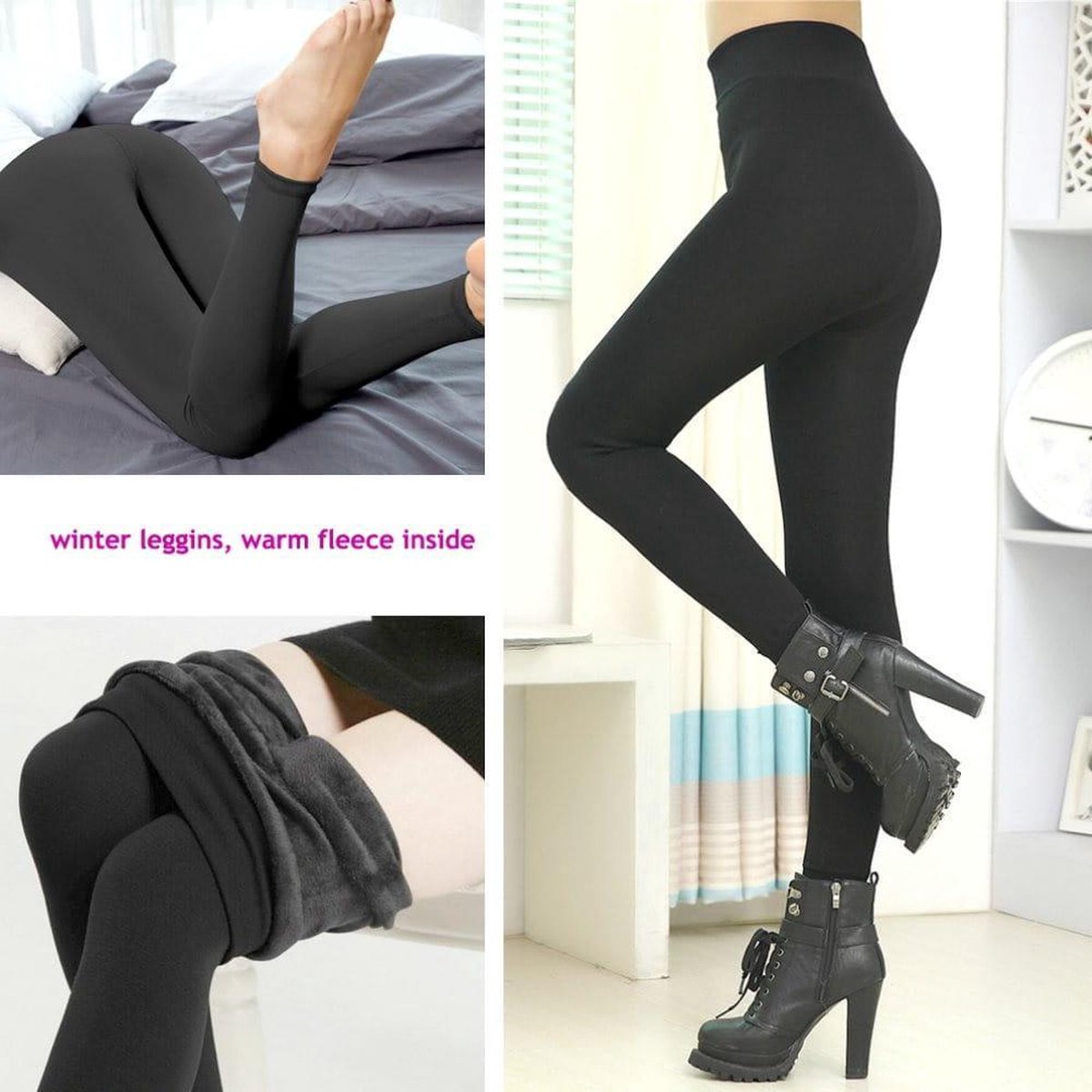Thermo Legging - Fleece Legging - Gevoerde Legging - Fashion Legging -  Dames Legging -... | bol.com