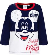 Disney - Mickey Mouse - baby/peuter - longsleeve - blauw/wit - maat 4-6 mnd (68)