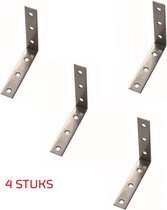 WAELBERS stoelhoek | 100 x 100 x 20 mm | 2 mm dik | RVS | 4 STUKS