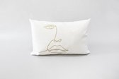 KMCT Collection | Luxe Sierkussen voor Binnen of Buiten | Antraciet Ribbels | Alle Weersomstandigheden | 50 x 30 cm