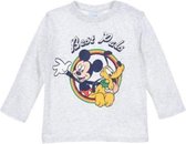 Disney - Mickey Mouse - baby/peuter - longsleeve - grijs - maat 9-12 mnd (74/80)