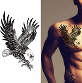 Hiden | Tattoo - Plaktattoo - Neptattoo - Carnaval - Mannen - Vrouwen | Arend