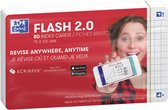 Oxford Flash 2.0 - Flashcards - Geruit 5mm - A7 - Wit - 80 stuks