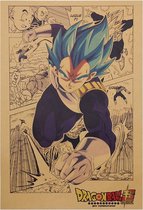 Poster - Dragon Ball Z Vegeta Anime - 51 X 35 Cm - Multicolor