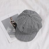 MYO dames baret van wol (gevoerd) kleur zwart/wit