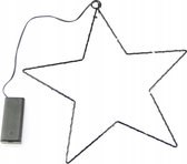 Kerstster LED Verlicht 30 CM - Warm Wit - Voor binnen - ZWART - Set 2 stuks