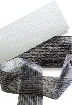 vormband vlieseline met lengtedraden - naadband - gesneden plakvlies 25 mm x 5 m - grijs zwart - versteviging naden instrijkbaar