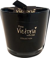 Victoria with Love - Kaars - Geurkaars - Glossy Zwart - Small - Glas - Indoor