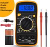Novalits - Digitale Multimeter - Slimme Spanningsmeter - Voltmeter - Voltage Meter - Incl. Gratis Meet Klemtangen & 9V Batterij