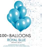 100 ballonnen royaal blauw 12 inch.