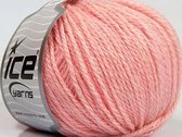 Roze baby alpaca wol breien – breiwol kopen garen alpacawol gemengd met viscose wol en acryl – breinaalden 4 mm. – breigaren pakket 8 bollen van 50 gram knitting yarn wool