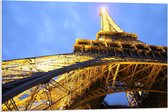 Forex - Foto van Eiffeltoren  Onderkant - 90x60cm Foto op Forex