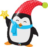 Helium Ballon Kerst Pinguin 88cm leeg