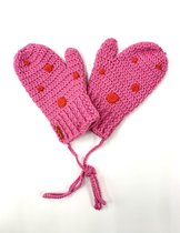 Mumami Handschoenen Merino Roze Stippen