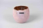 Rasteli waxinelichthouder-Kaarsenhouder-Windlicht Cracked egg pink Glas Roze-Lila-Paars D 12 cm H 12 cm