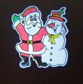 Luca Lighting-LED projector santa snowman red white IP44- H46xD9,5cm