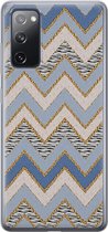 Samsung Galaxy S20 FE hoesje siliconen - Retro zigzag - Soft Case Telefoonhoesje - Print / Illustratie - Multi