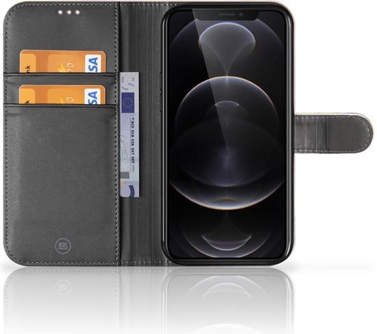 Portefeuille Apple iPhone 12 Pro Max Coque Smartphone Aquarelle Foncé