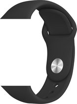 Geschikt voor Apple Smartwatch sport bandje 38/40 mm M/L – YOUNIQ – Zwart – iWatch Series 1/2/3/4/5/6/SE - Horloge Band Strap Geschikt voor Apple watch