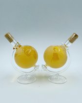 JMP Gifts - Exclusieve wereldbol / globe glazen fles 0,10L - Beeld - Decoratie - Cadeau - Gift - Wijnfles - Wijn - Sierstuk - Glaswerk - Moederdag