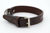Hondenhalsband Hoge Kwaliteit Leer - 45x2.2 - Bruin - Ambachtelijk Gemaakt in Portugal - Halsband Hond - Dog Collar Leather - Lederen