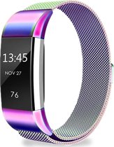 Eyzo Milanees bandje - Fitbit Charge 2 - Regenboog - M/L