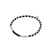 Armband Kralen Spheres | Zwart - Zilver