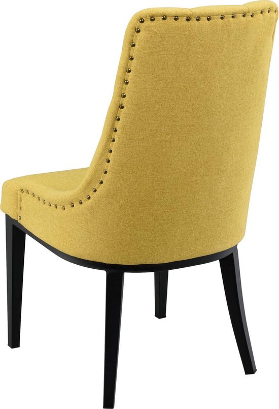 VENTE - Chaise de salle à manger Design de Luxe jaune moutarde - Fauteuil  rembourré -... | bol.com
