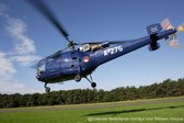 Schilderij Blauwe Alouette Helikopter - Plexiglas - Koninklijke Luchtmacht - 80 x 50 cm