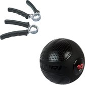 Tunturi - Fitness Set - Knijphalters 2 stuks - Slam Ball 10 kg