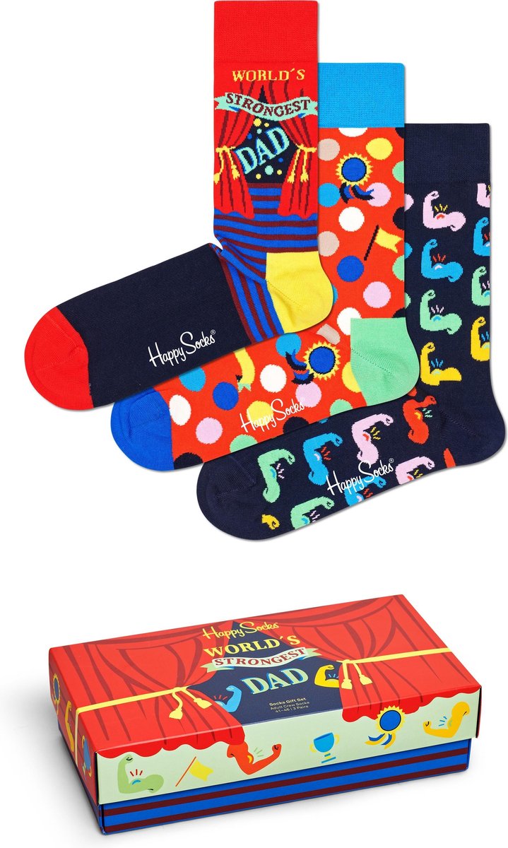 Happy Socks Vaderdag 3P Giftbox - Maat 41-46