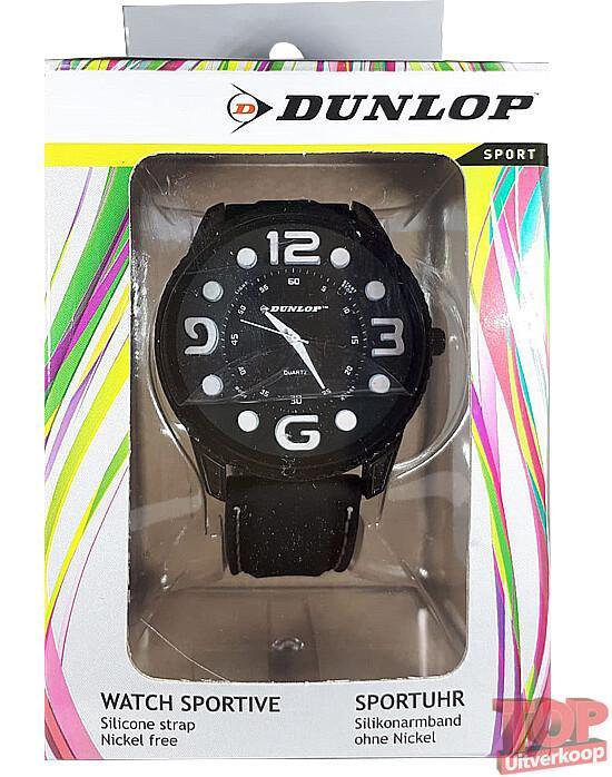 Dunlop Sport Quartz Horloge Tennis (Zwart/wit)
