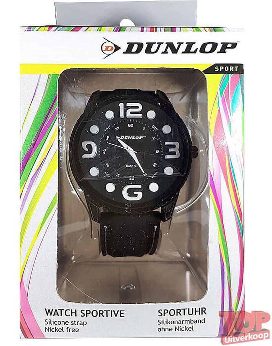 Dunlop Sport Quartz Horloge Tennis (Zwart-wit)