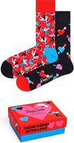 Happy Socks XLOV02-4300 I love You 2-pack Gift Box - Maat 41-46